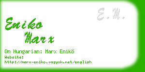 eniko marx business card