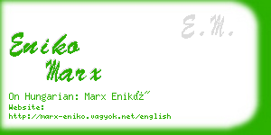 eniko marx business card